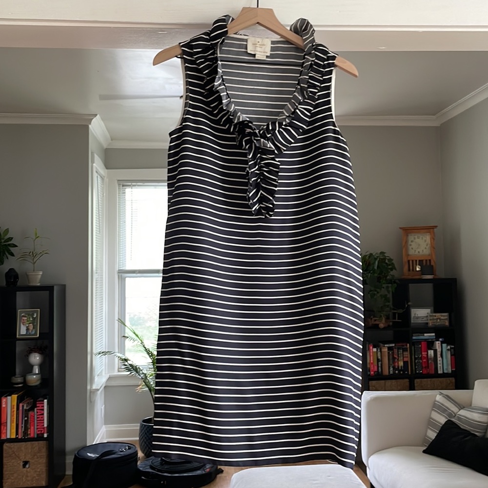 Kate Spade Kaitlyn Silk Dress - Navy & White